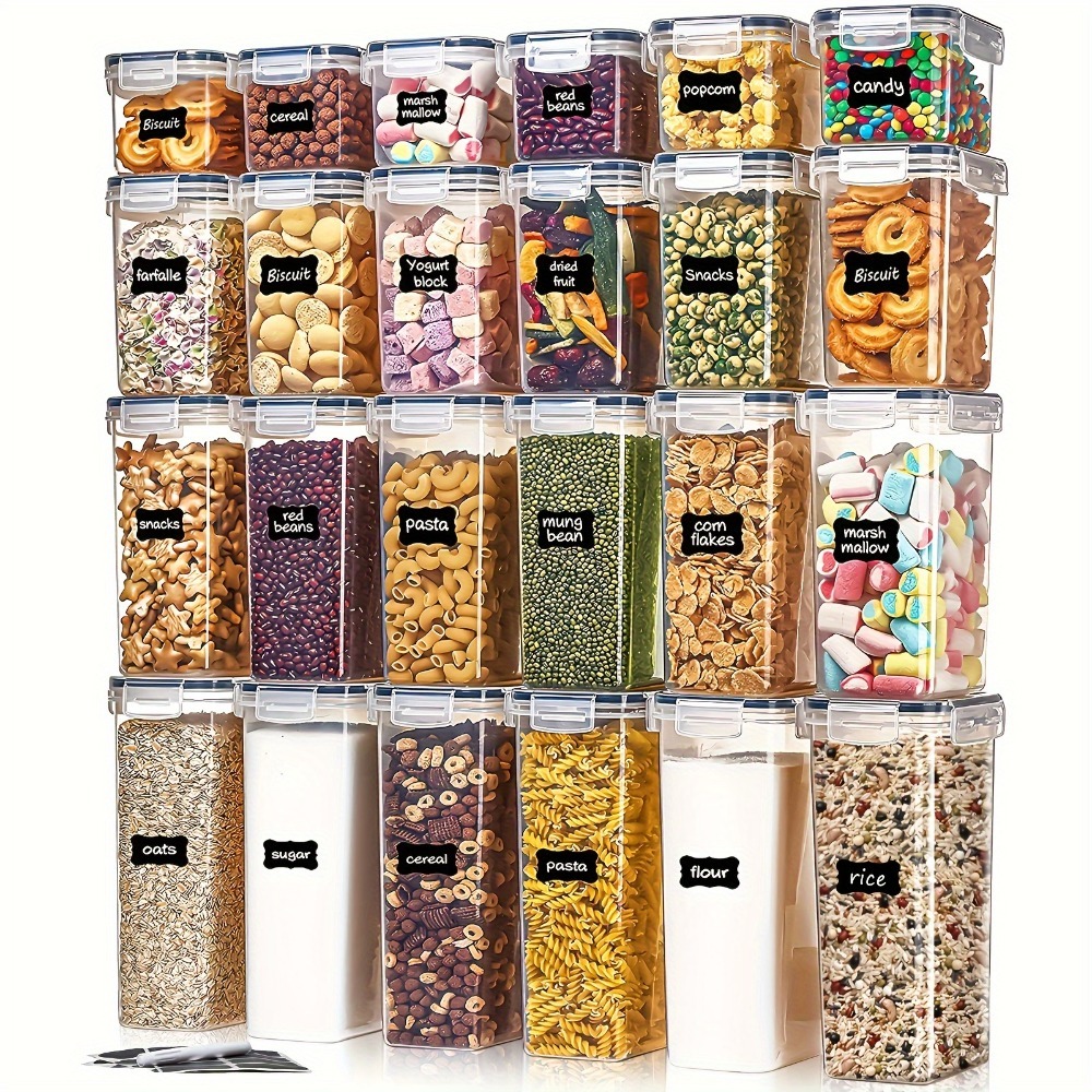 Kitchen Gadgets Organizer - 24-teiliges Lebensmittel-Aufbewahrungsset 12 Behälter 12 Deckel