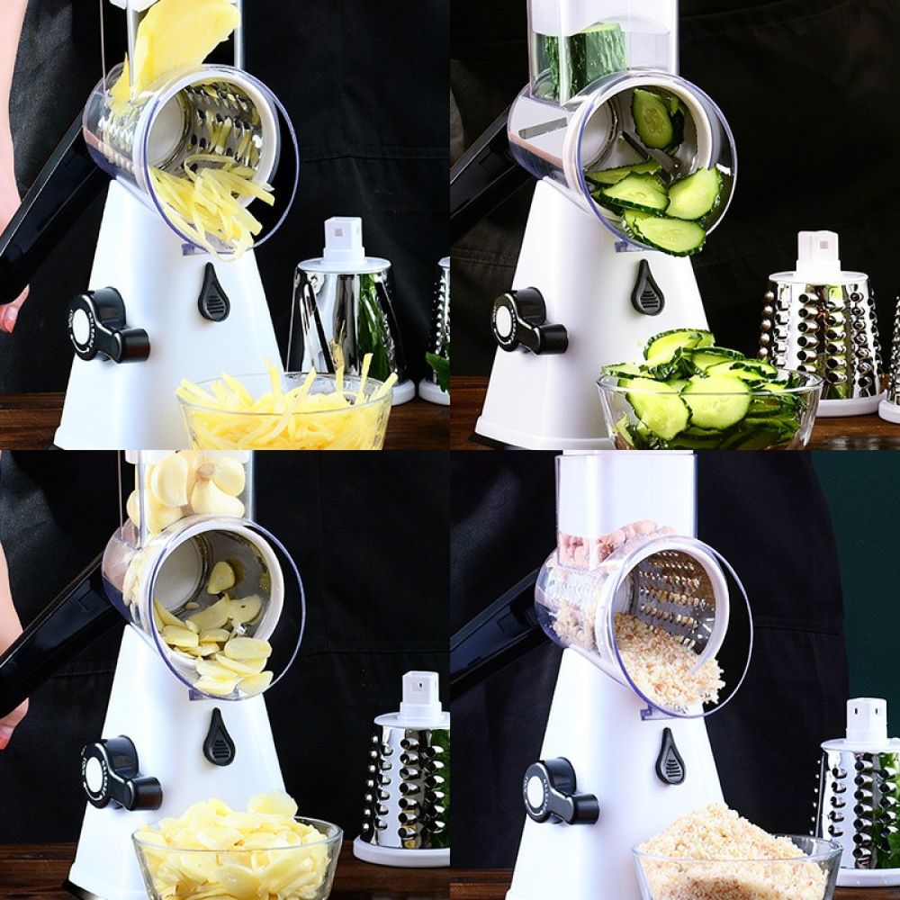 Kitchen Helper Gadgets - Manueller Rotations-Schneider, Reibe und Zerkleinerer für