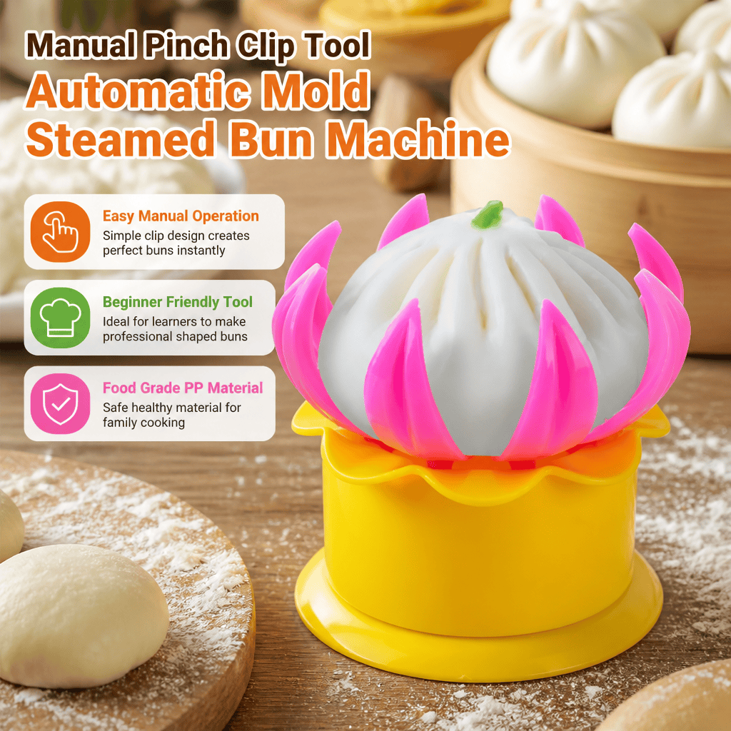 Kitchen Gadgets Dumpling Maker - Dampfbrötchen-Former, Manueller Hersteller, DIY-Teigtaschen-Werkzeug, Küchenzubehör, Anfängerfreundlich,