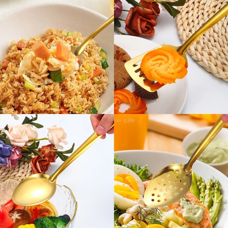 Goldene Kochutensilien, Titan- – Kitchen Gadgets Gold Bewertung und Preis